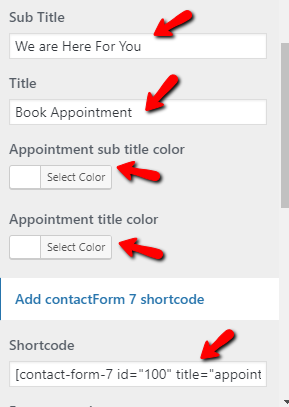 set contact section