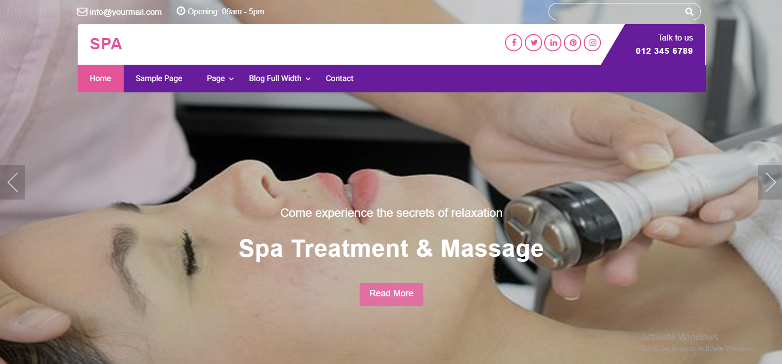 Spa wordpress theme