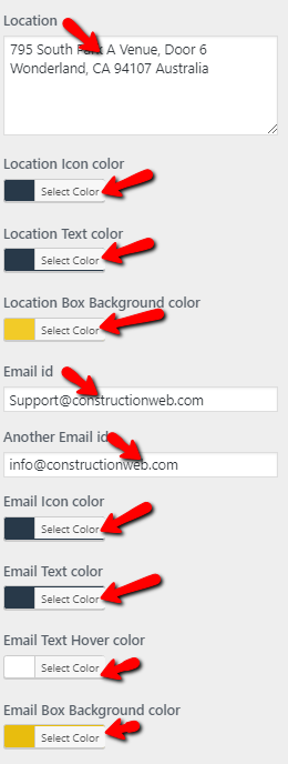 set contact section