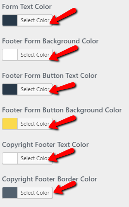 set Footer section