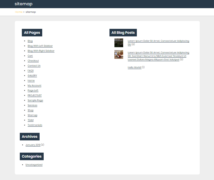 select Contact Page template