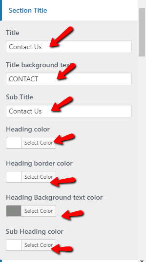 set contact section