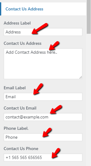 select Contact Page template