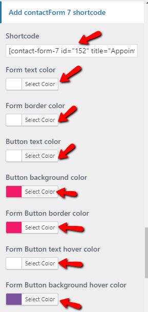 set contact section