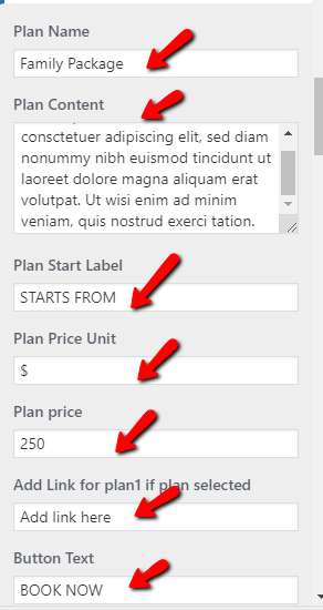 set pricing section