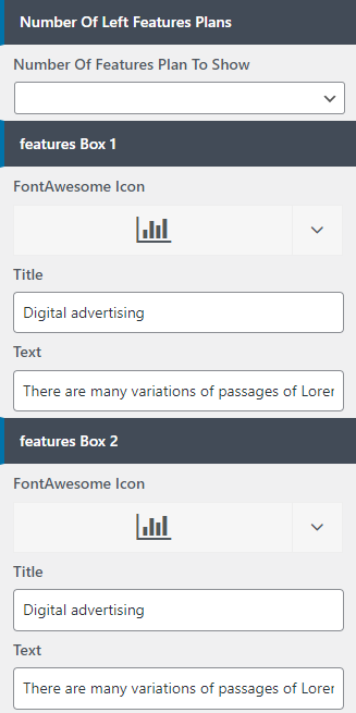 set Featured Page section