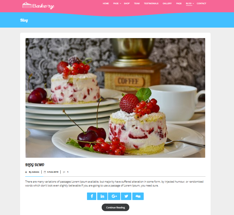 select Blog Full Width template