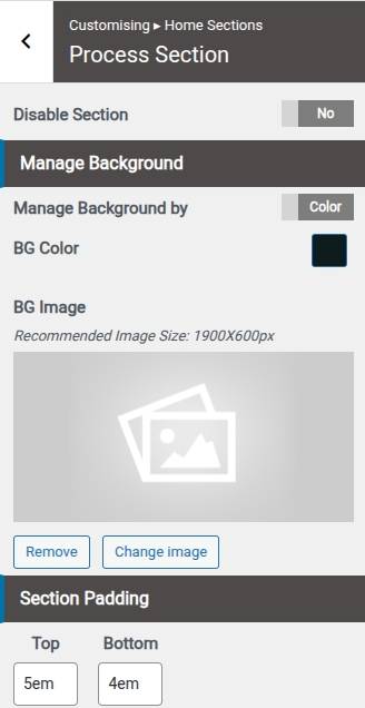 set Featured Page section