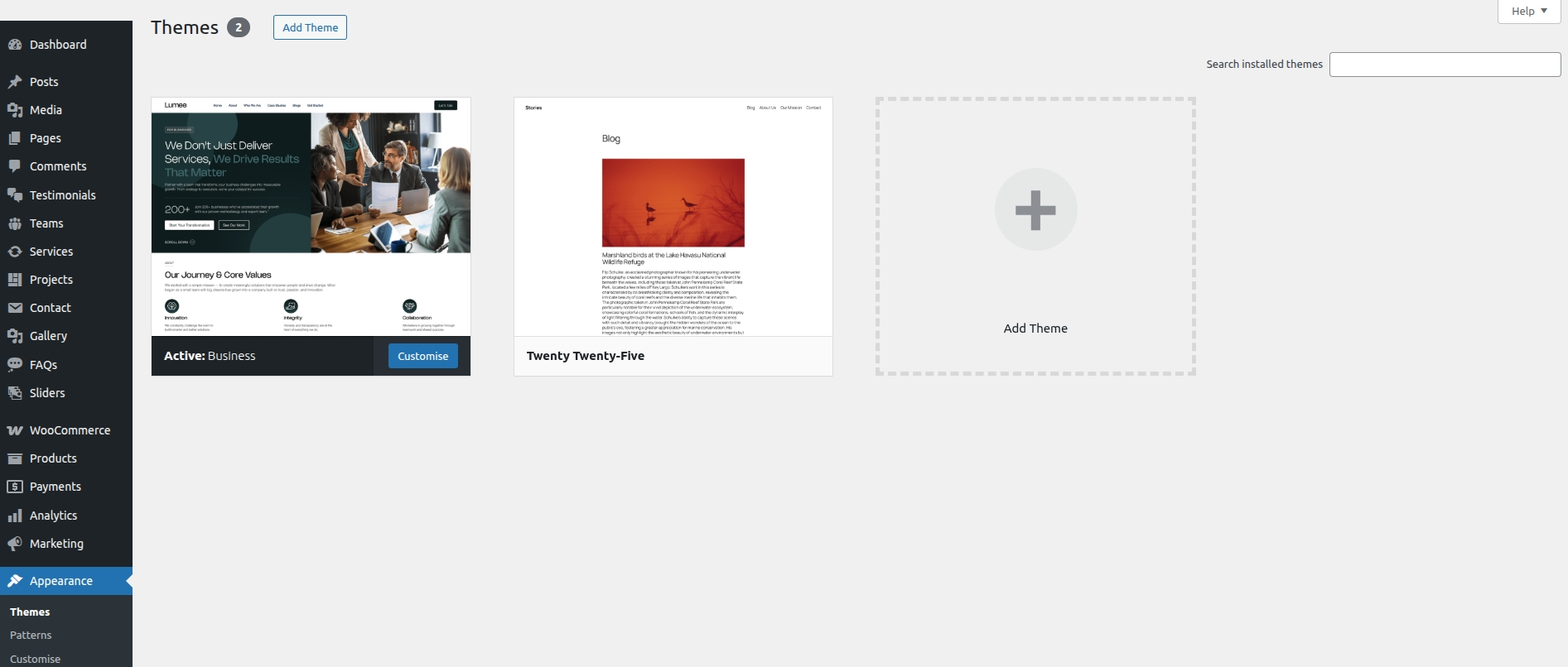 Add New Theme