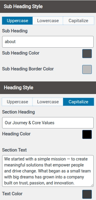 set Featured Page section