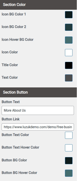 set Featured Page section