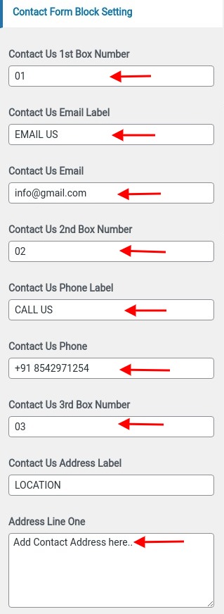 select Contact Page template