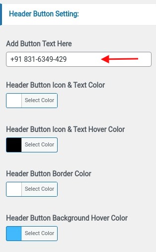 Set Header contact 