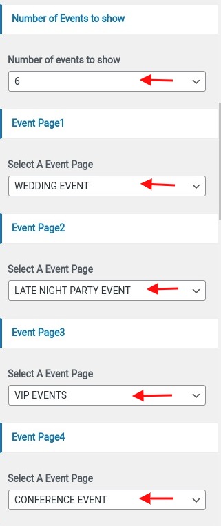 set Featured Page section