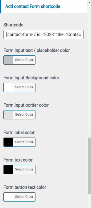 set contact section