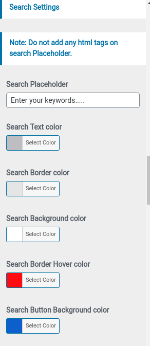 set Header padding