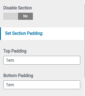 set Offer Bar Section