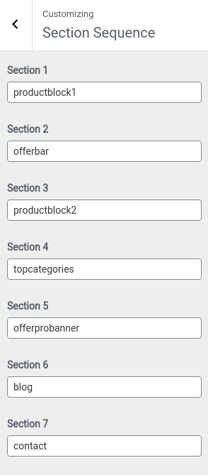 set section sequence