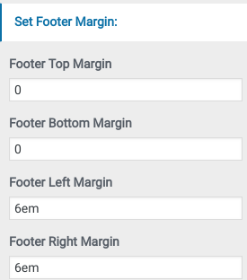 set Footer section