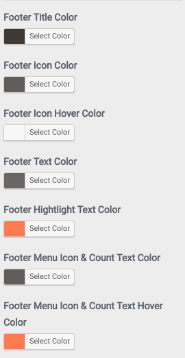 set Footer section