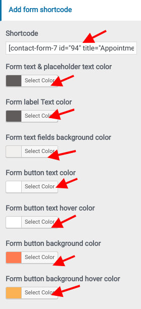 set contact section