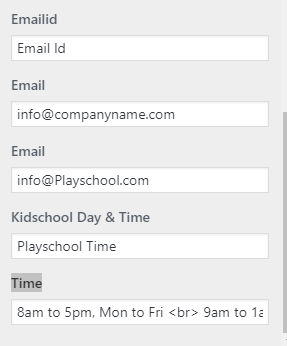 set contact section