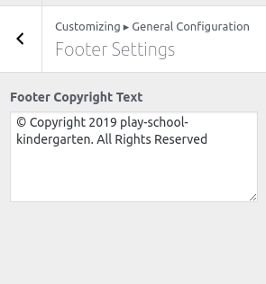 set footer Section