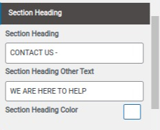 set contact section