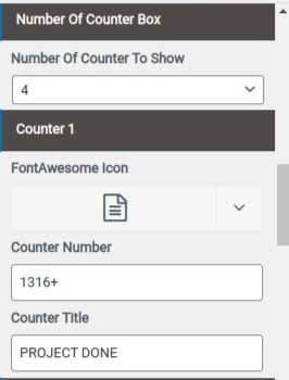 set counter section