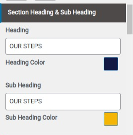 set Step section