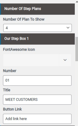 set Step section