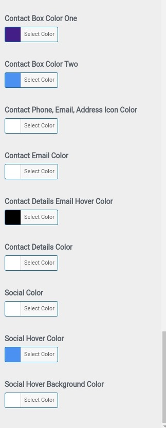 select Contact Page template