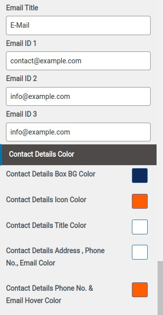 select Contact Page template