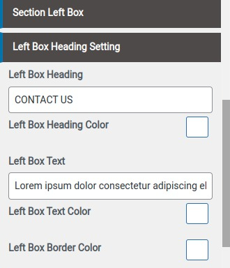 set contact section