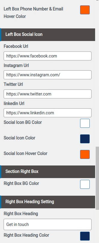 set contact section