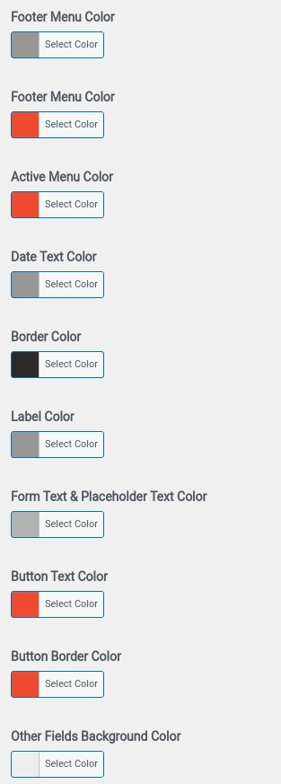 set Footer section