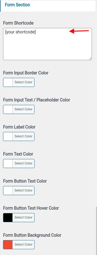 set contact section