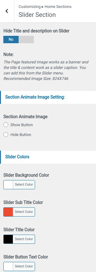 set slider