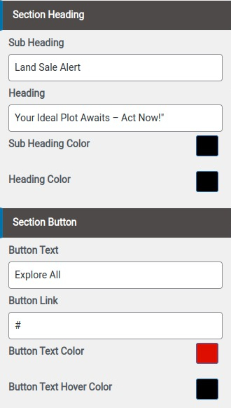 set Featured Page section