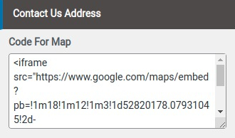 select Contact Page template