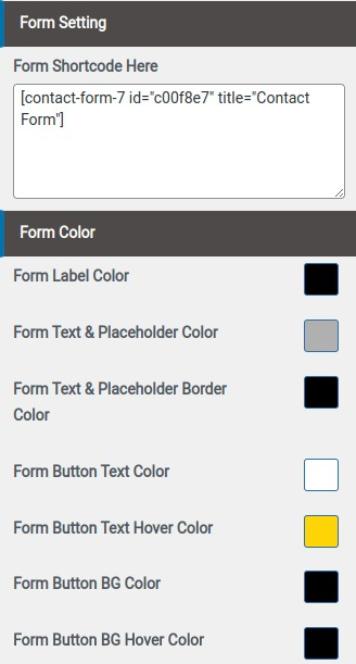 select Contact Page template
