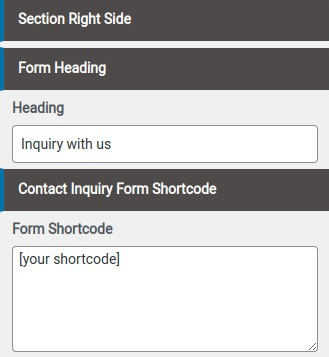 set contact section