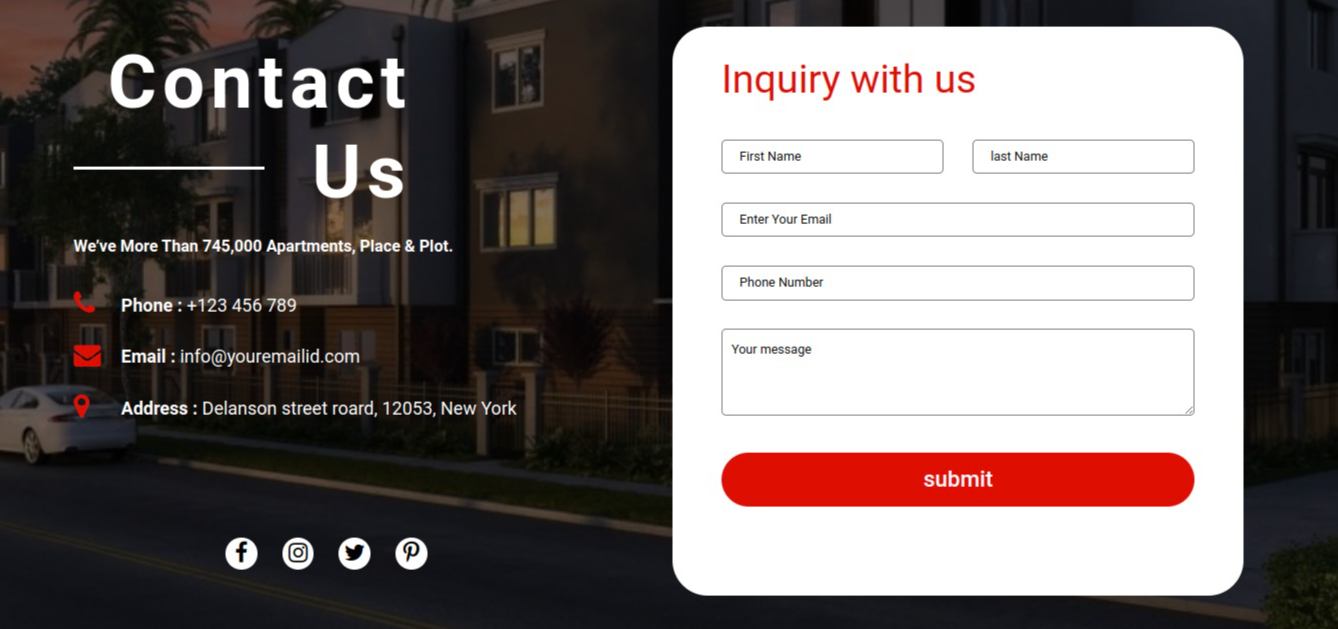 set contact section