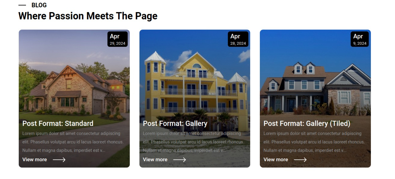set blog section