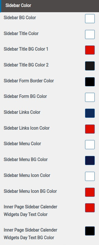 set Footer section