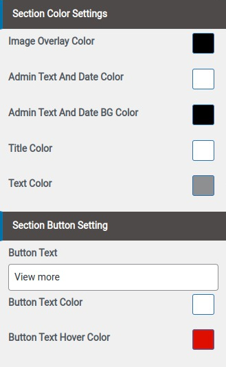 set Blog section