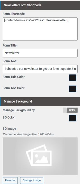 set contact section