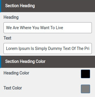 set Featured Page section