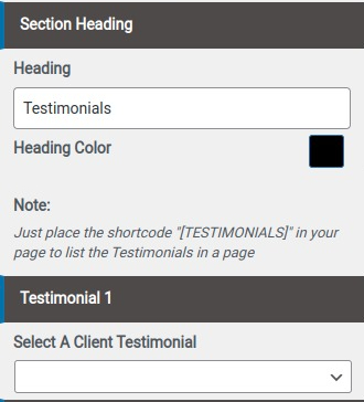 set Featured Page section