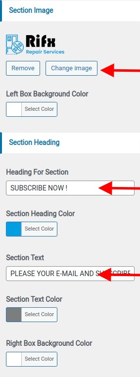 set contact section